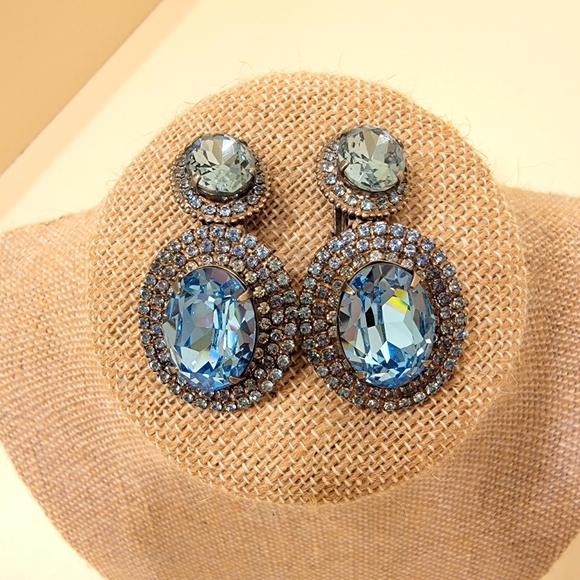 Sorrelli Azure Statement Clip-On Earrings - Picture 2 of 5